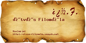 Ötvös Filoméla névjegykártya